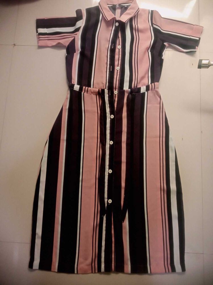 Striped Shirt Dress