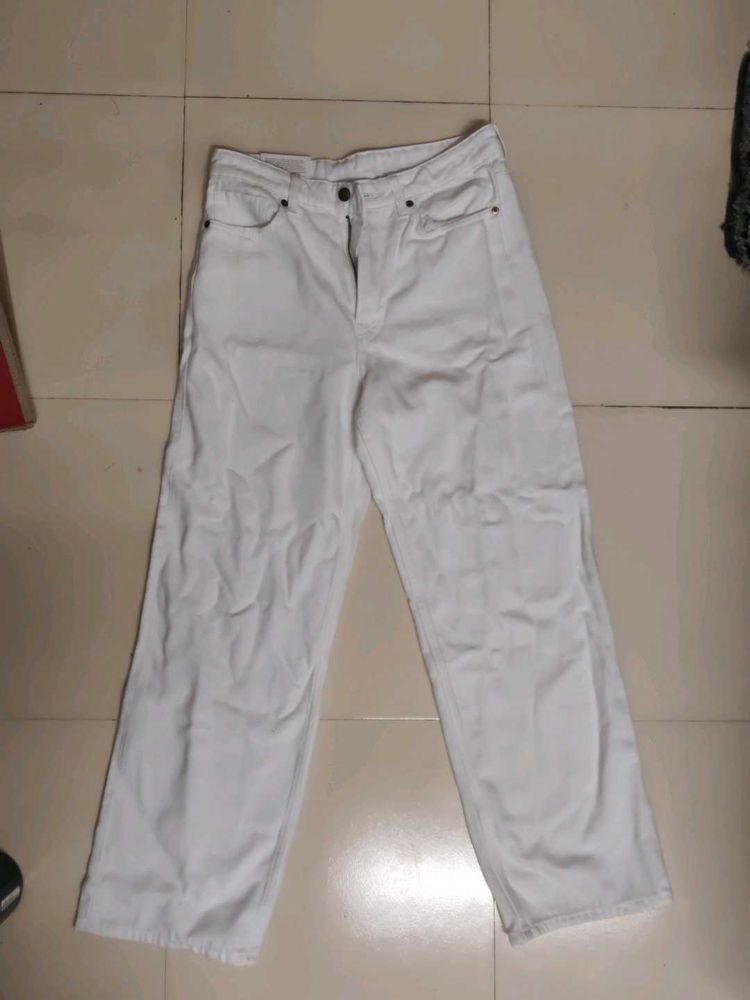 White Wide Leg Jeans