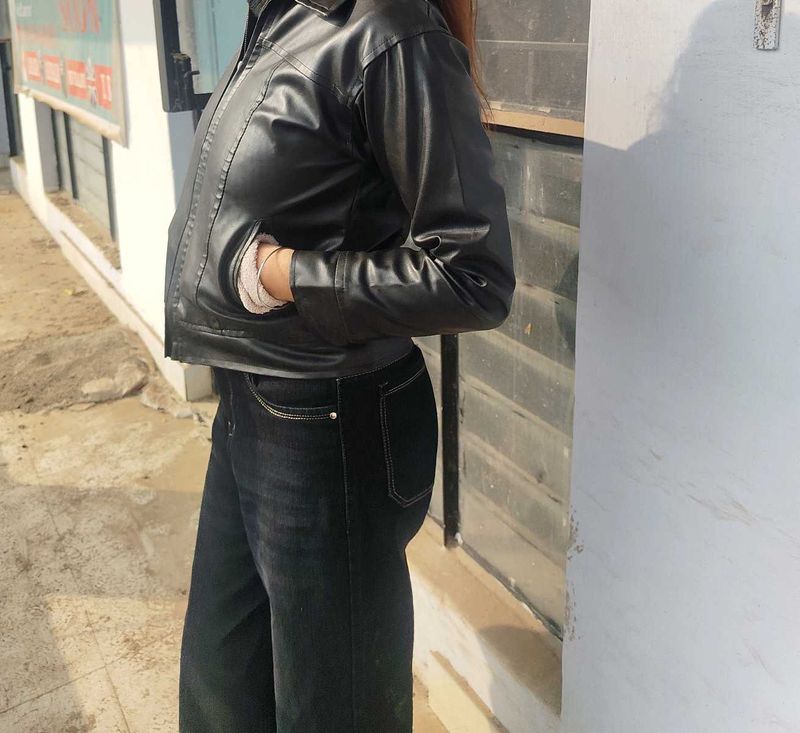 bagyy greeish×balck  jeans