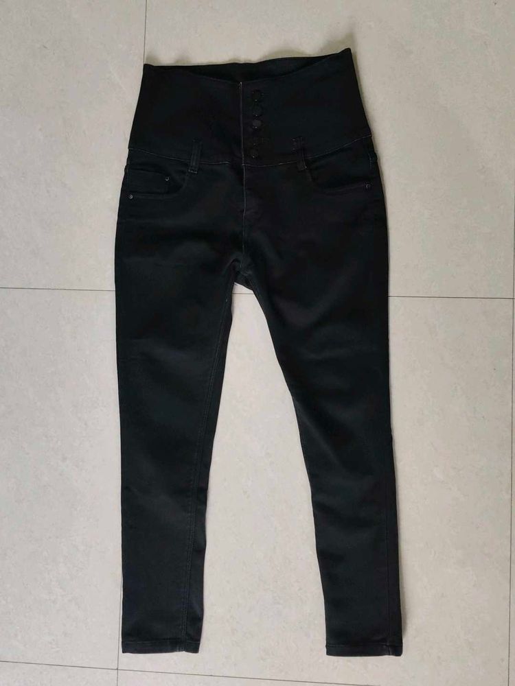 High Waisted Black Jeans