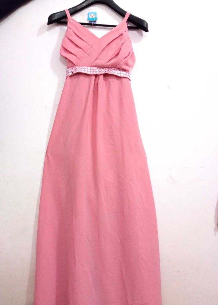 Sleeveless Pink Maxi Glown