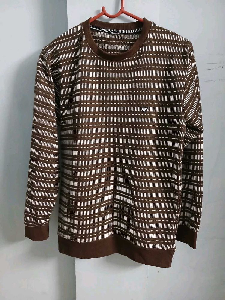 Striped Brown Long Sleeve TShirt
