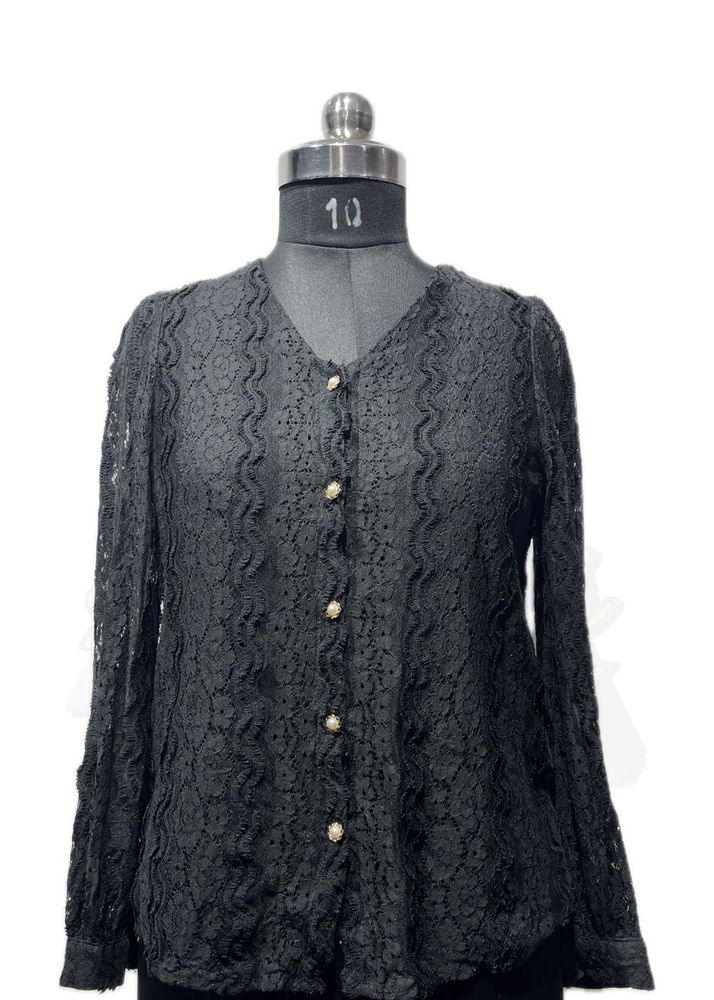 Elegant Black Lace Top