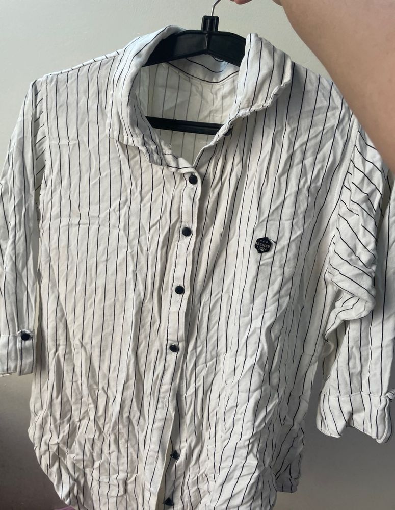 Striped Button-Down Shirt