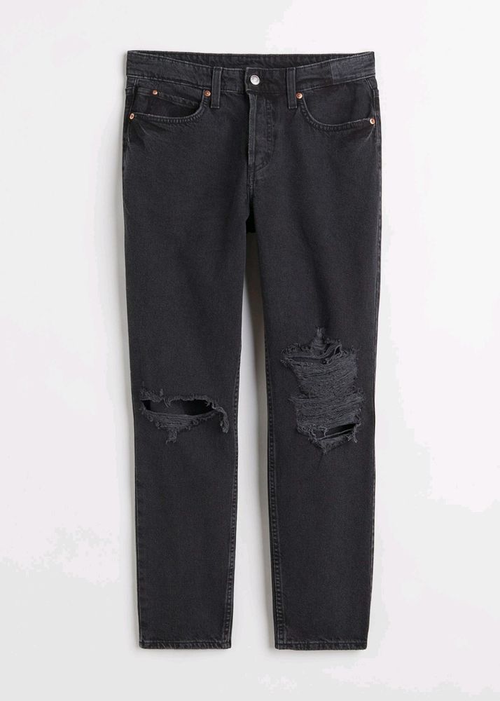 Last Price!!!H&amp;M Ripped Black Wash Jeans