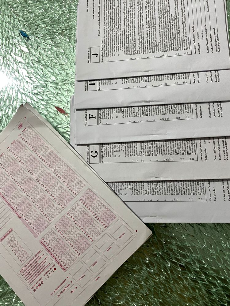 5 Set  Sample Neet Question Papers And Answerkeys