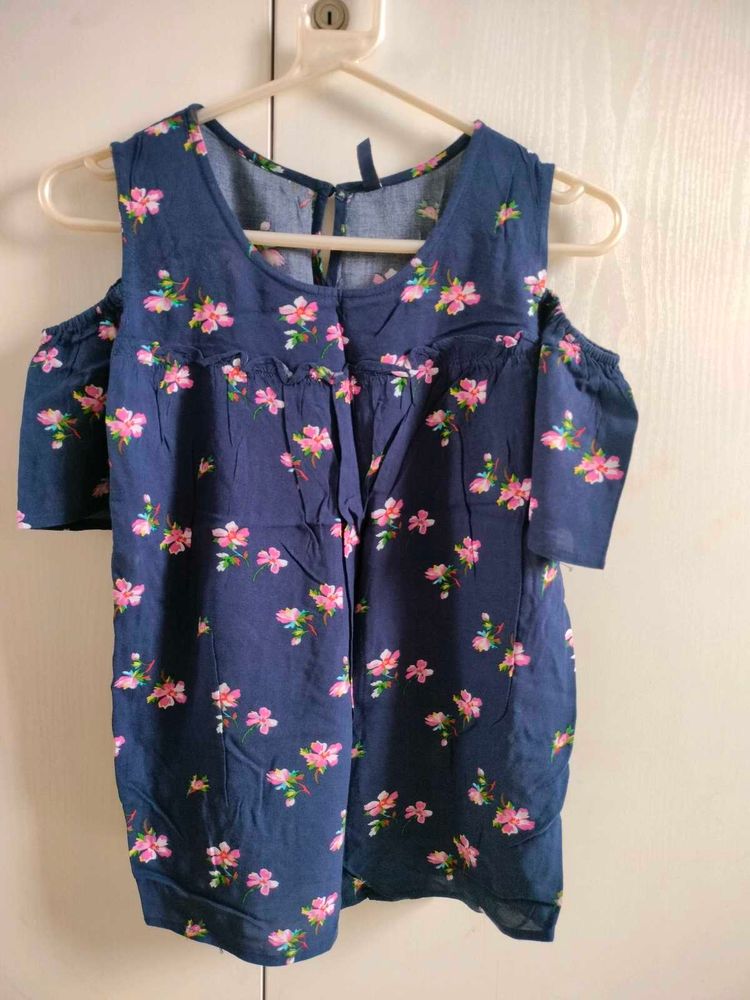 Floral Cold Shoulder Top