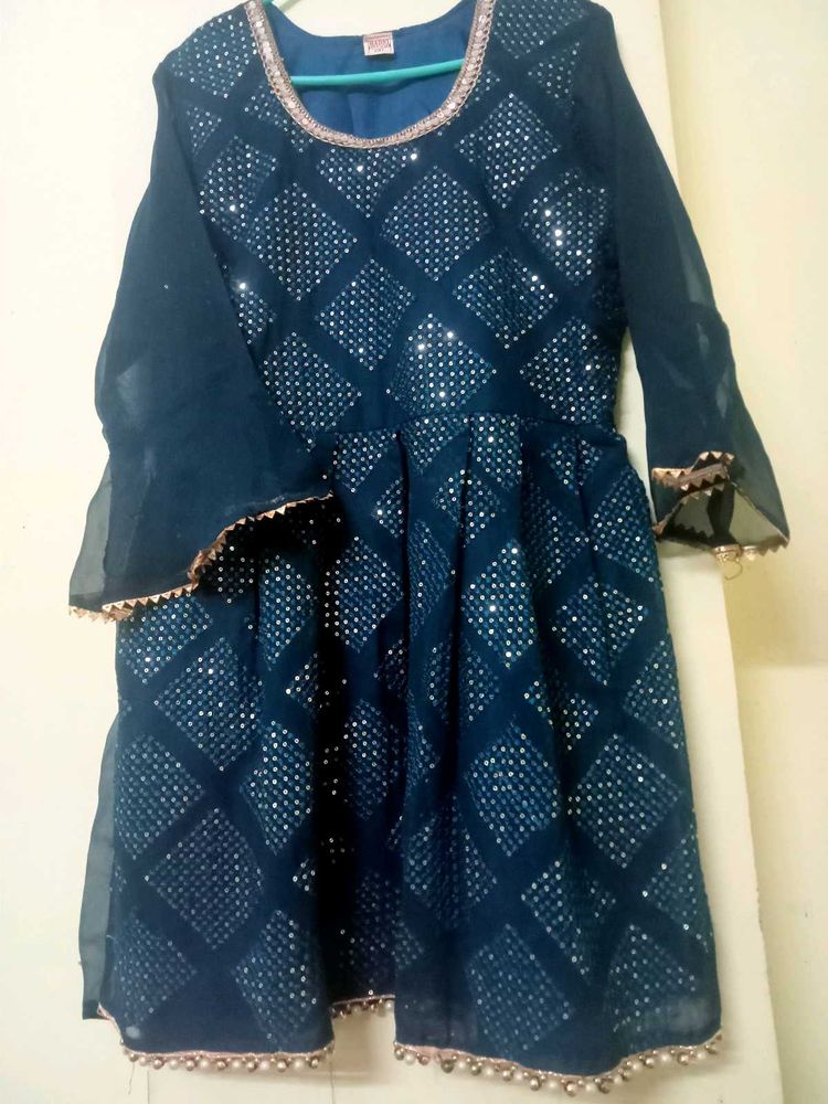 Sparkly Navy Blue Party Kurta💙