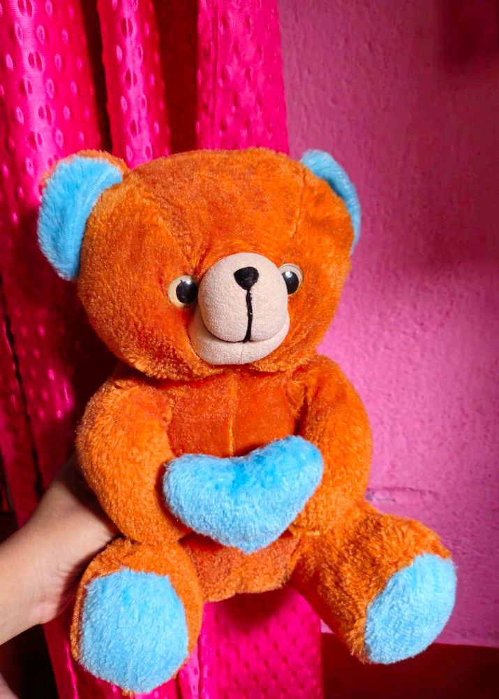 Orange &amp; Blue Teddy Bear Plushie
