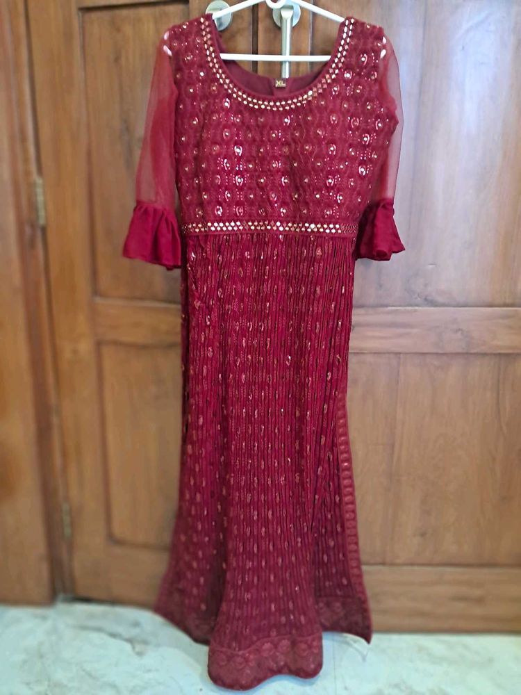 Maroon Ethnic Gown