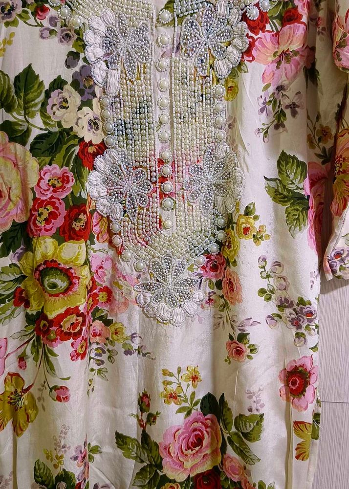 Floral Beaded Kurti
