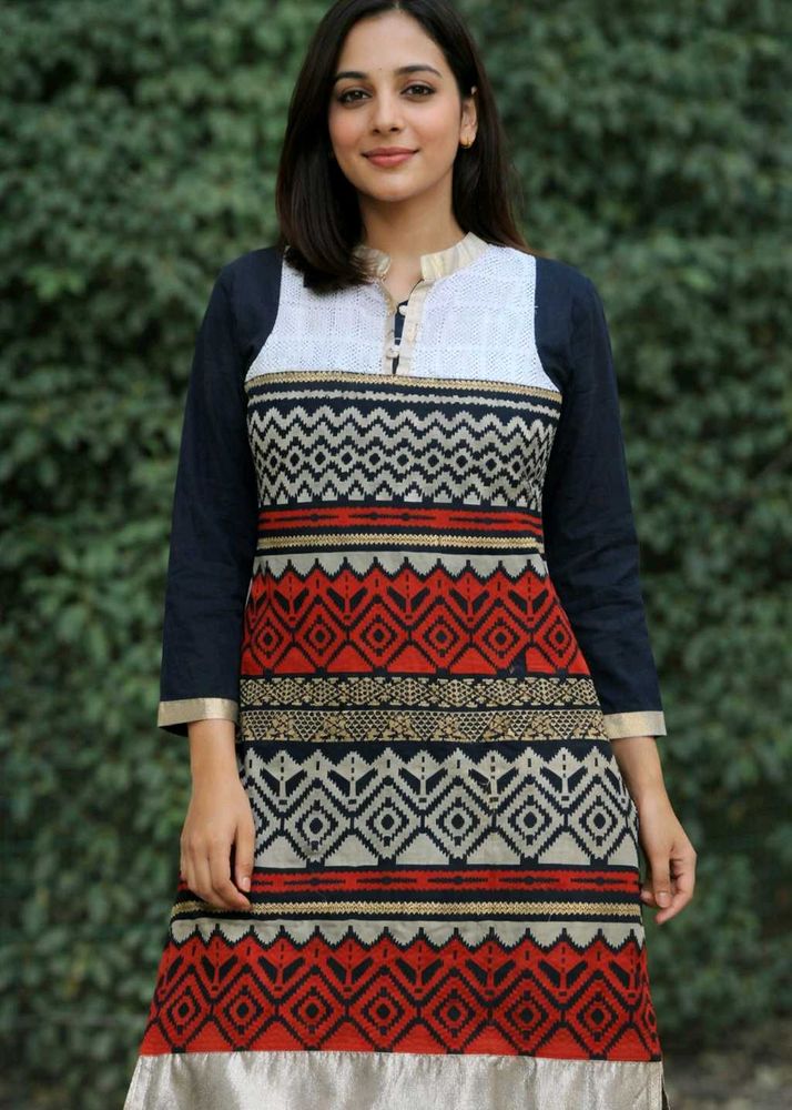 Ethnic Kurta with Colorful Pattern