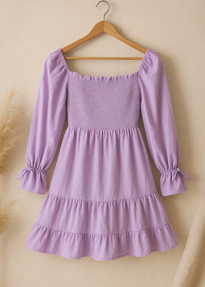 Tiered Long Sleeve Dress