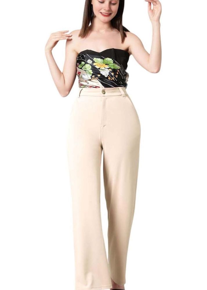 Kotty Beige Formal Trouser Pant Stretchable.