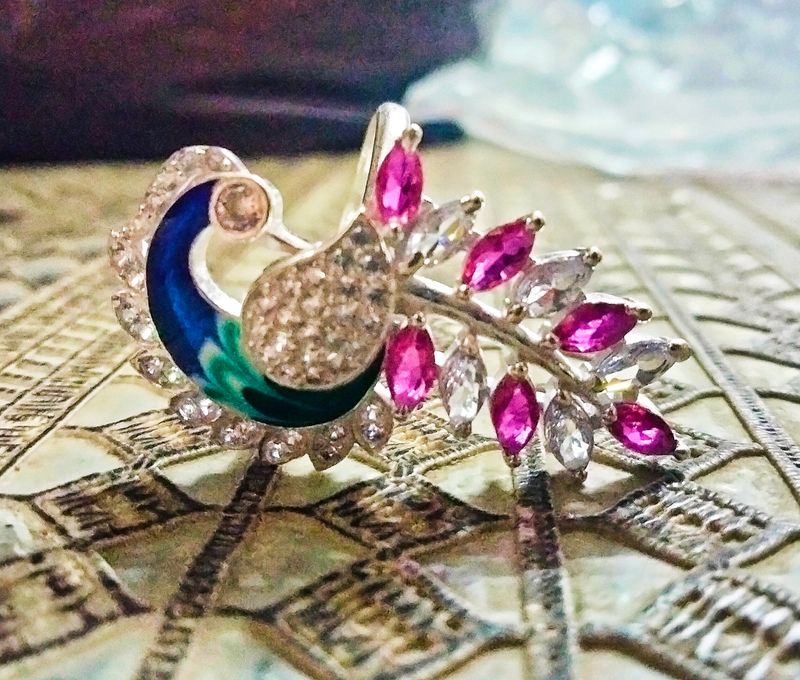Peacock Silver Ring