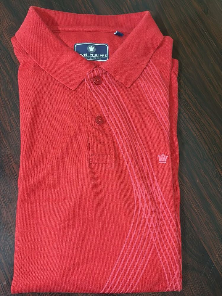 Original Louis Philippe Stylish Red Polo Shirt
