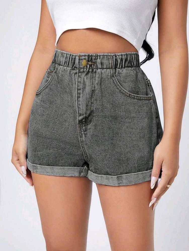 Classic Grey Shorts For Women