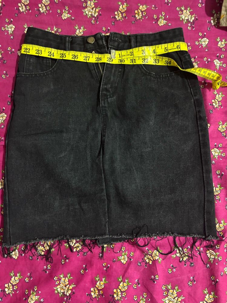Denim Short Skirt