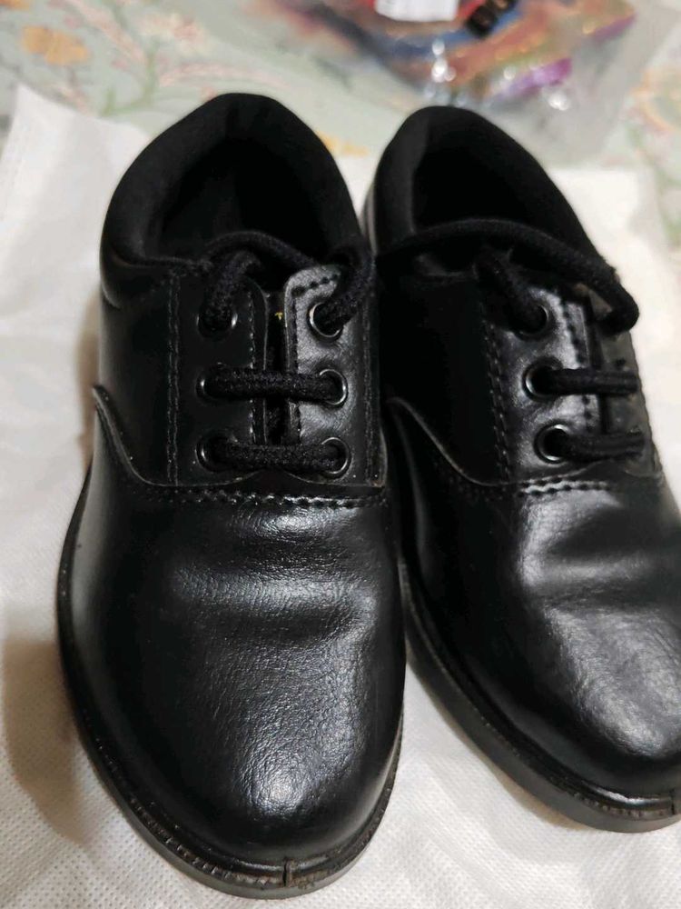 Boys Black School Shoes