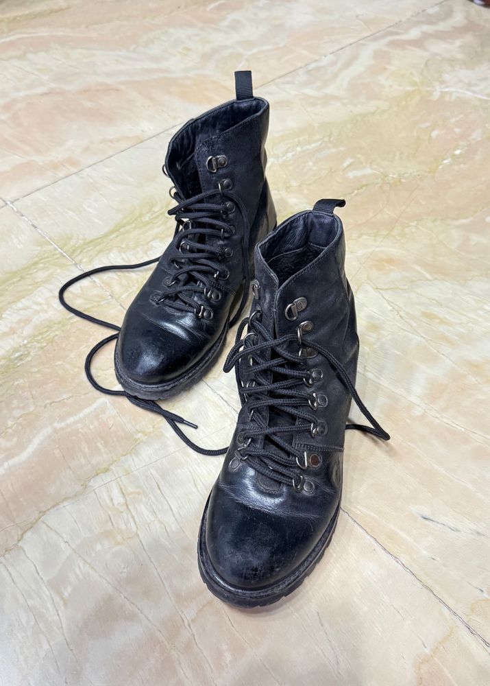 Leather Lace up Export Quality Boots Euro 38