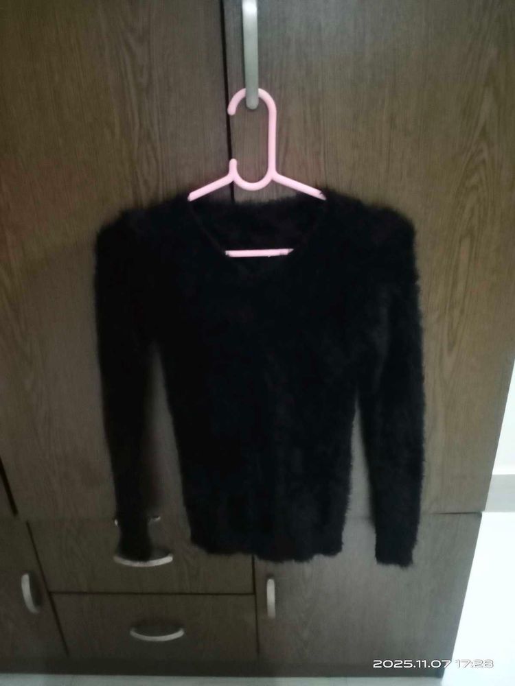 Fluffy Black Sweater