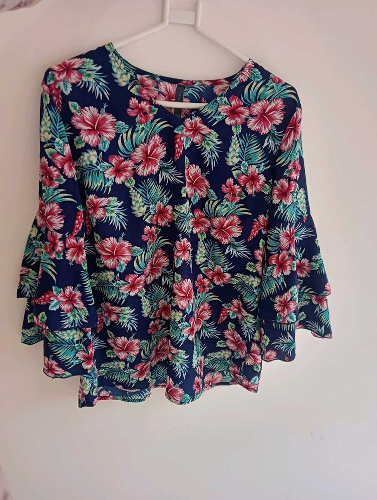 Floral Blue Top
