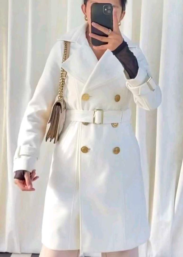 White Belted Coat
