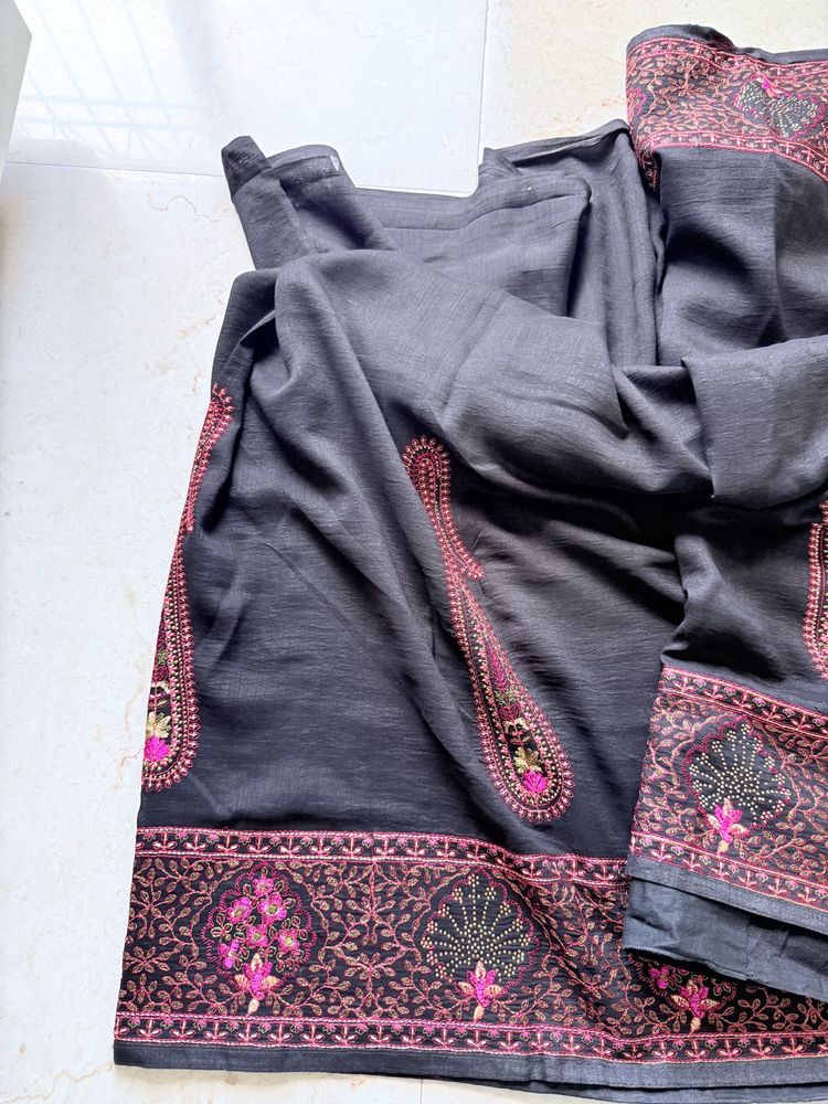 Black Embroidery saree