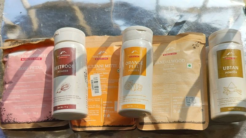 Alps Goodness Hair &amp; Face Mask Powder Pack Of 6