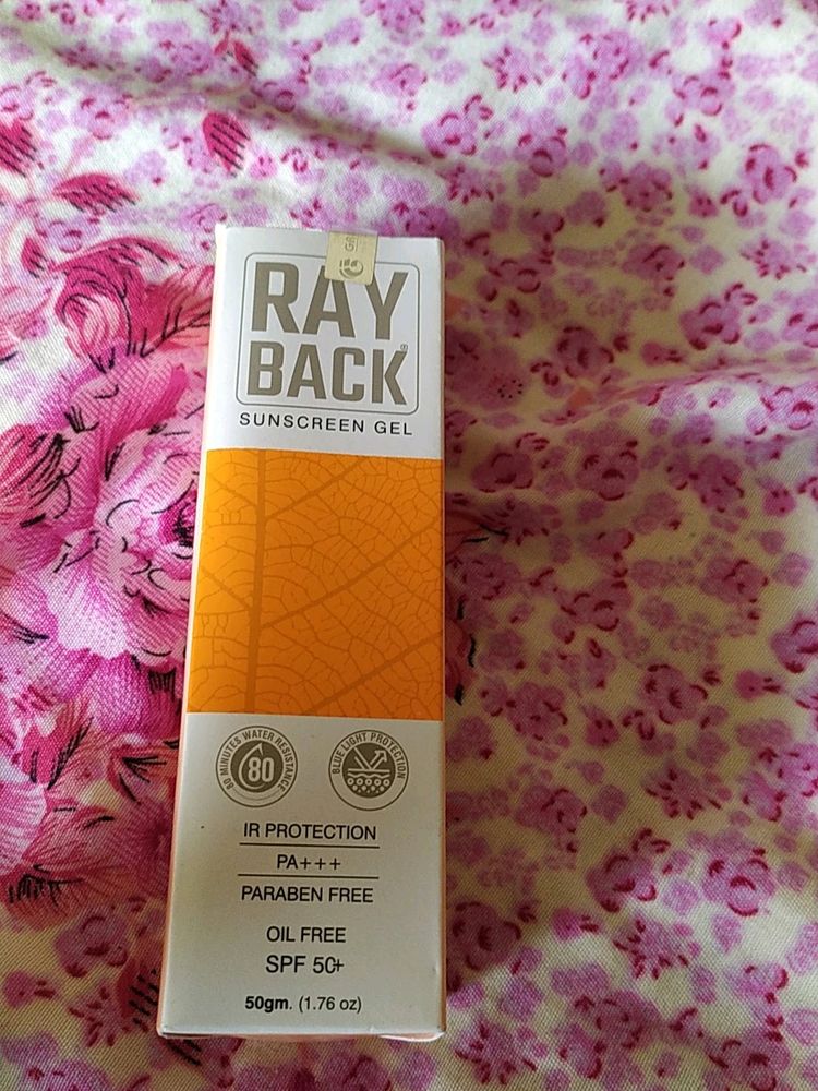 RayBack sunscreen gel with 50+ spf