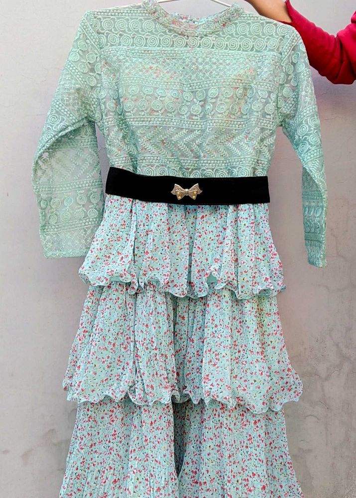 Blue 💙 Beautiful Dress With Belt