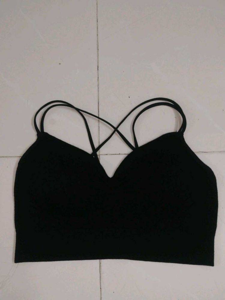 Black Bralette Top from savana for gym women