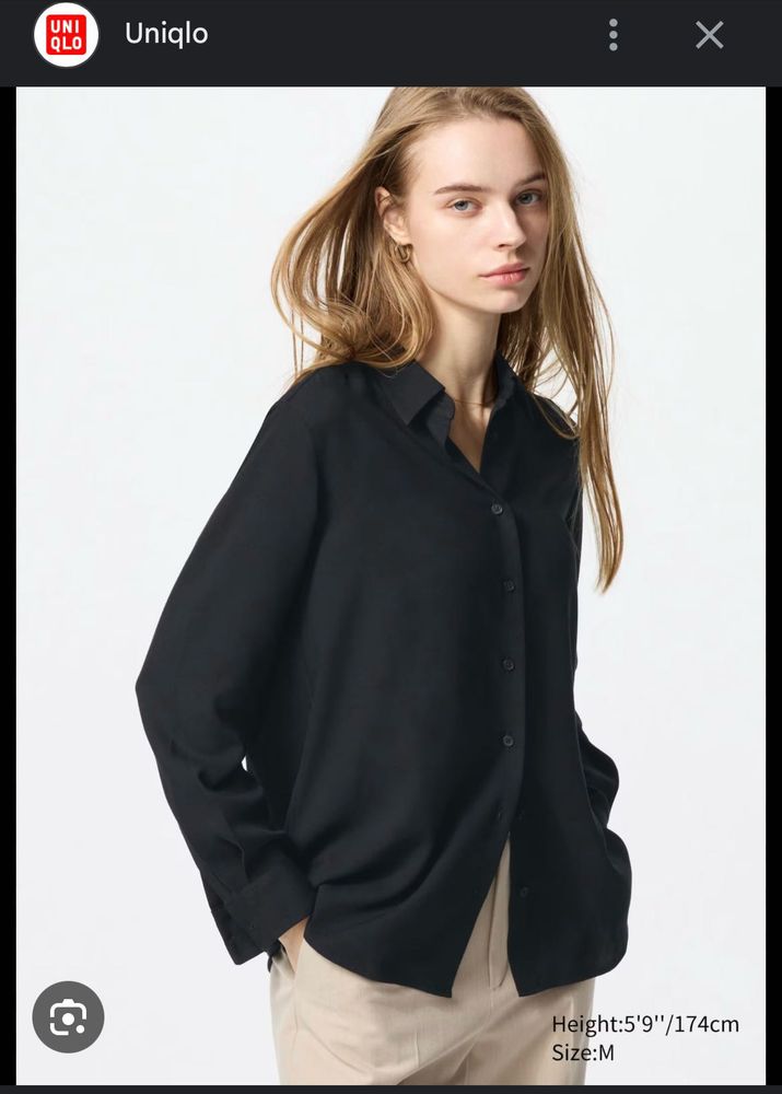 Uniqlo Black Button-Down shirt