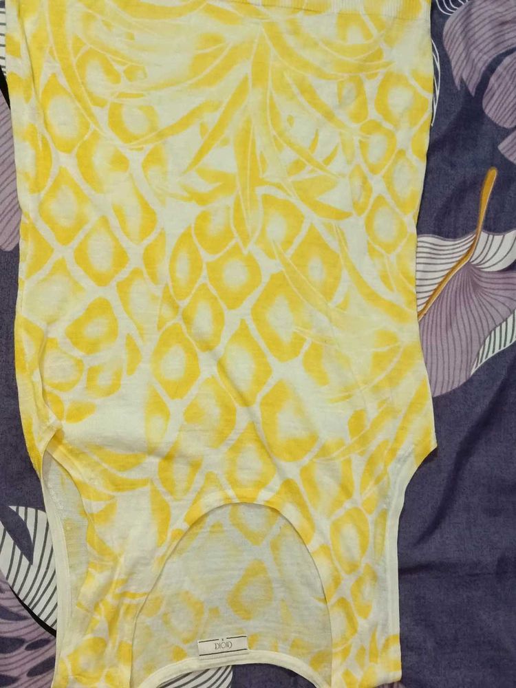 Yellow Printed Top