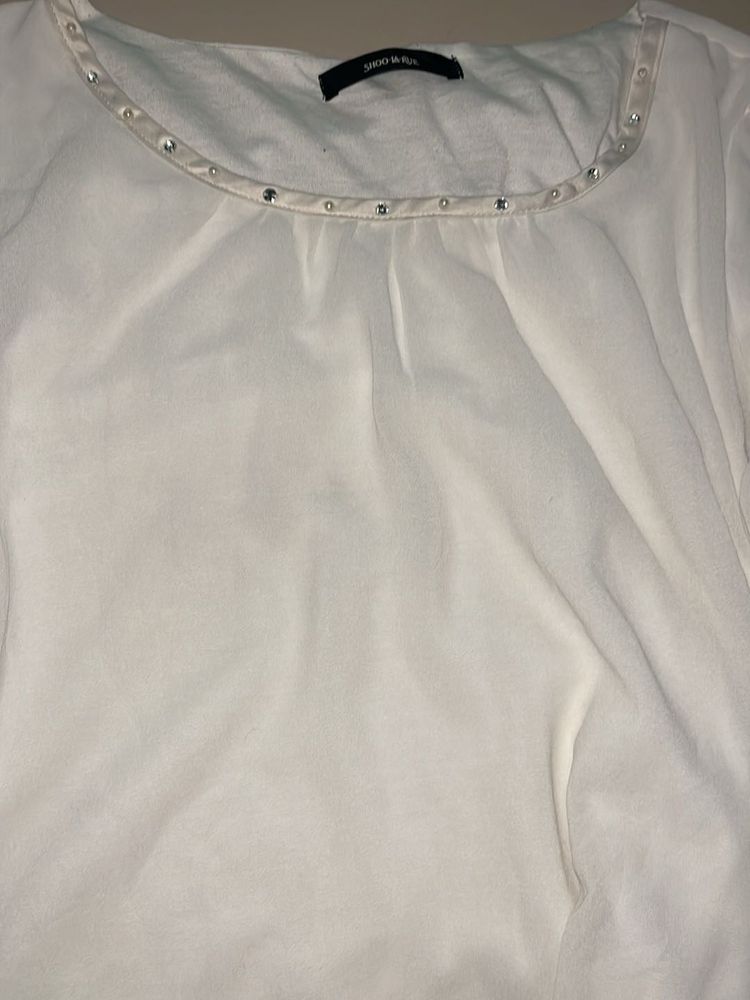 Elegant white crop top