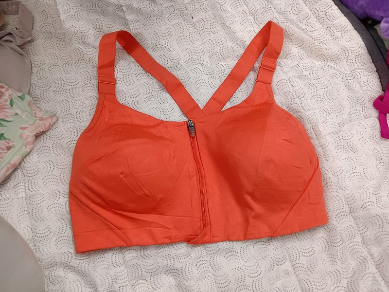Front Zip Sports Bra