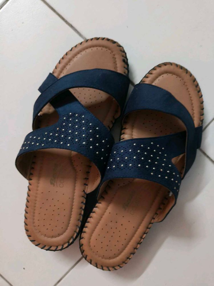 Bata Medicated Comfortable Blue Sandals