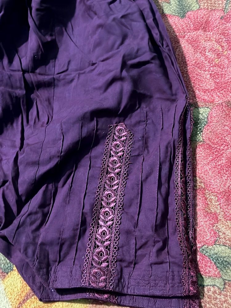 Elegant Purple Ethnic Bottoms