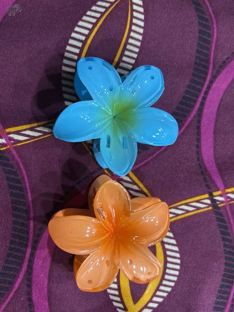 Beautiful flower claw clip, trendy, big palm size
