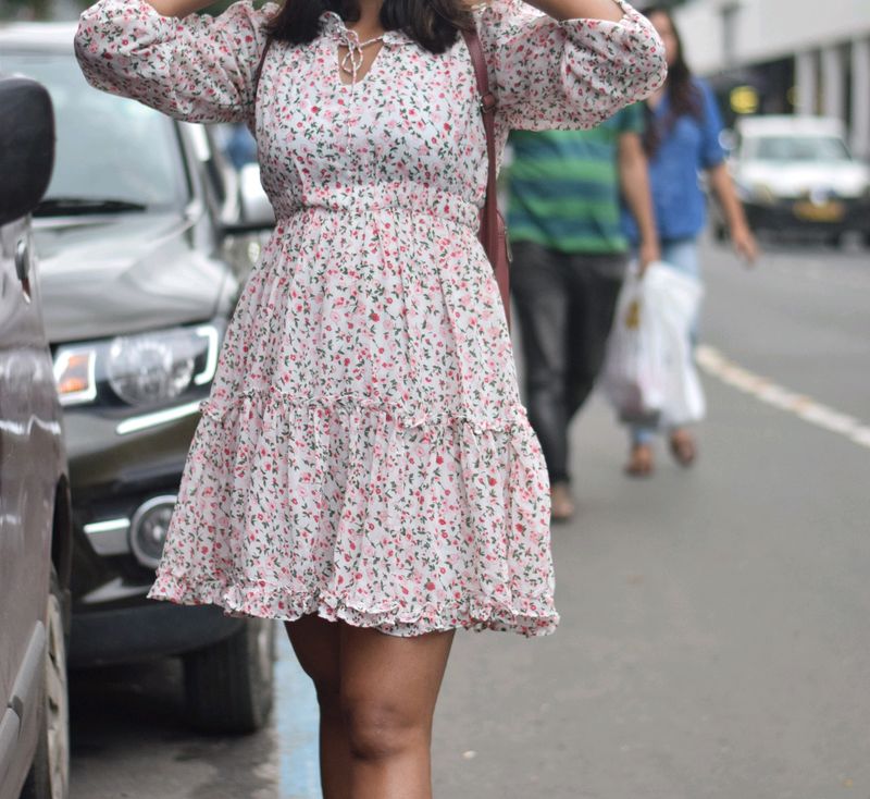 Mid Length Floral Summer Dress