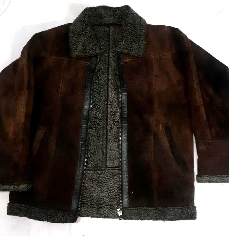 Brown Shearling Lined Jacket