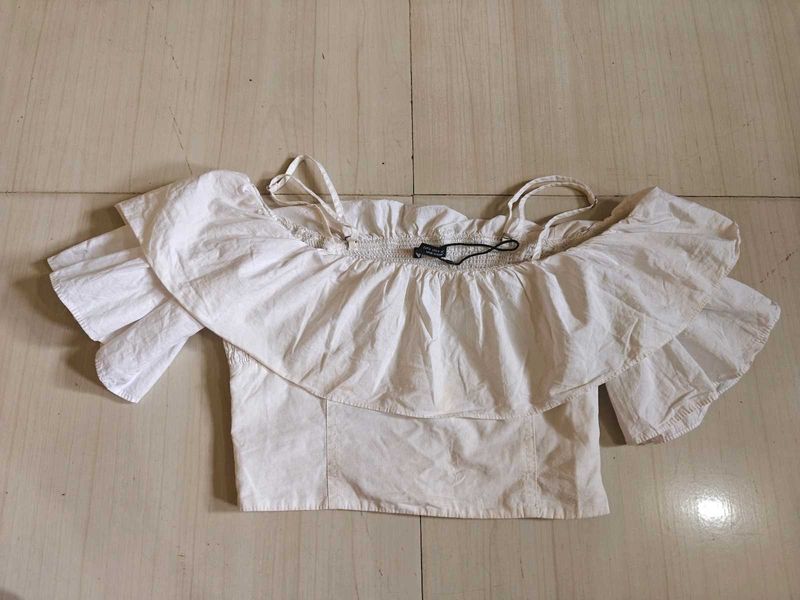 Off Shoulder Crop Top