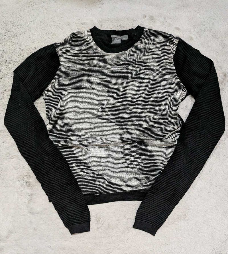 Armani exchange Abstract Print Long Sleeve Top