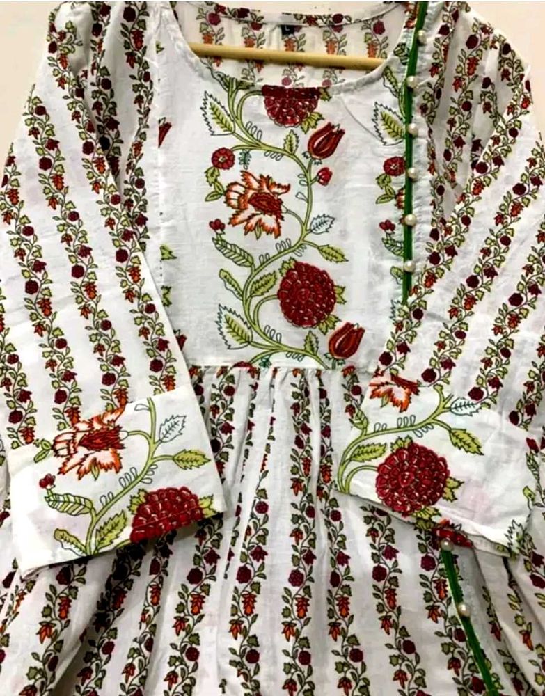 Anarkali Floral Slit Kurti
