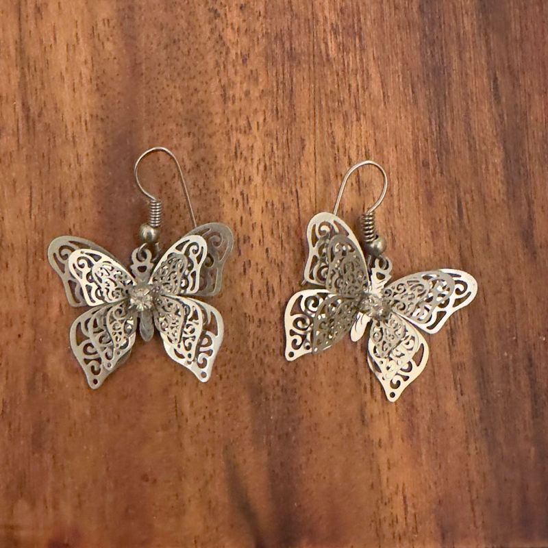 Butterfly Earrings , Feather Weight