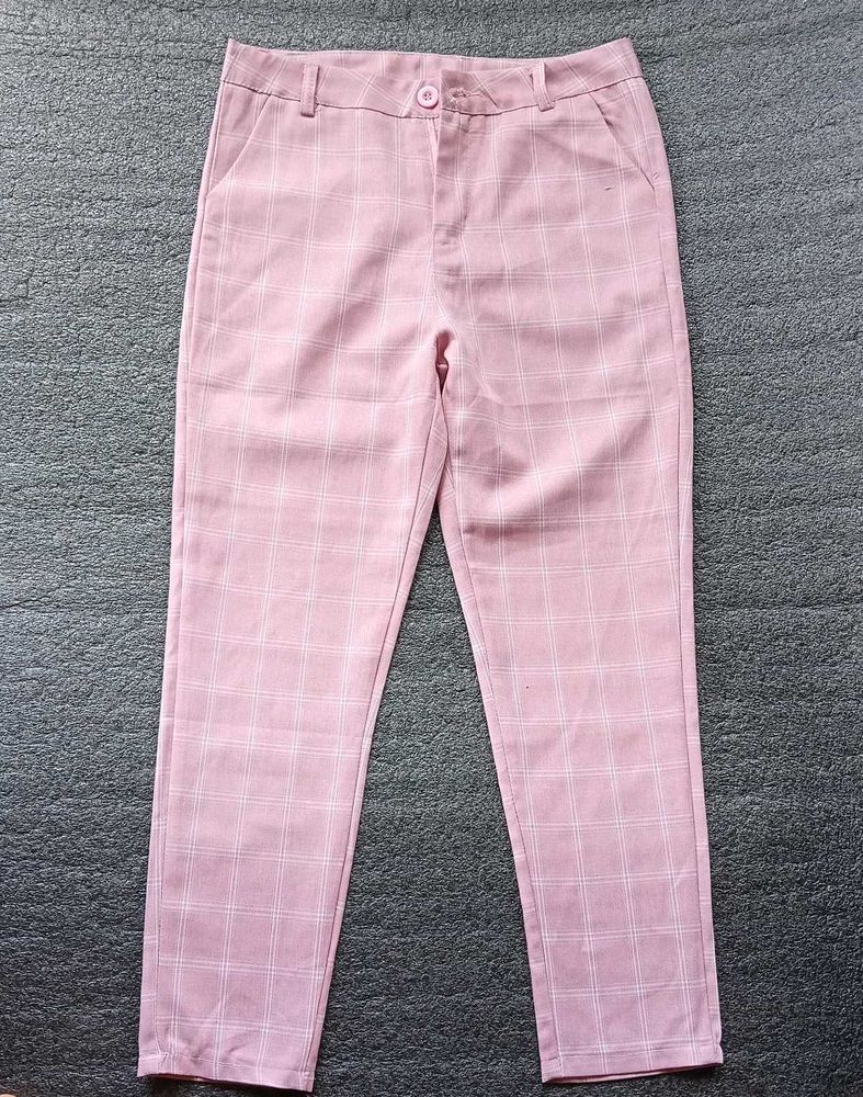 Pink Plaid Pants