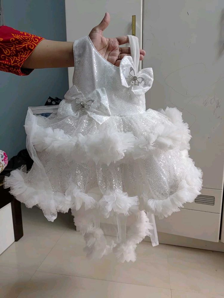 White Baby Frock
