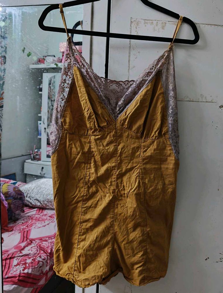 Lace Trim Cami jumpsuit romper