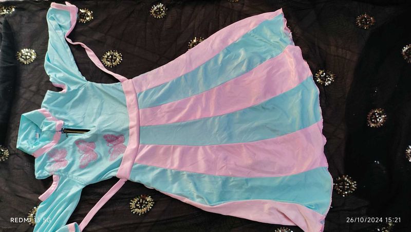 Blue And Pink Colour Dress For4-5 Years Baby Girl