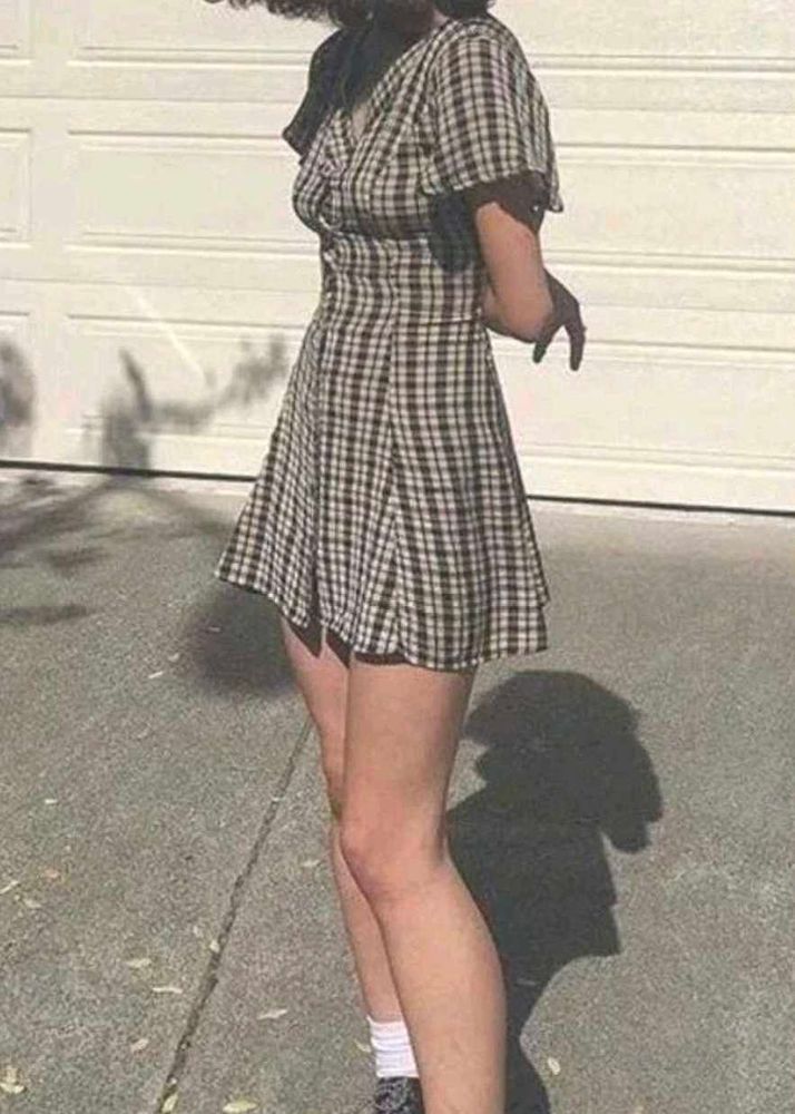 Imported Checked Dress🤍